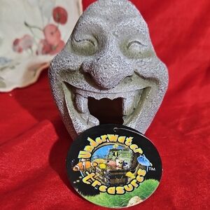 UNDERWATER TREASURES 3" Faux Stone Toothless Face Aquarium Ornament - NEW